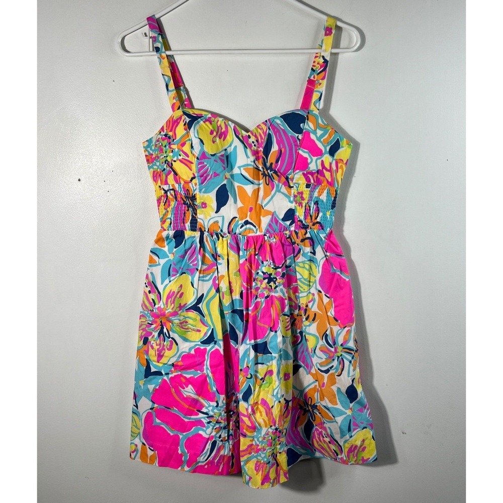 Lilly Pulitzer Christine Fit & Flare Dress 4 Besame Mucho‎ Fits 30" BustFlaw